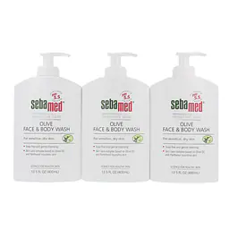 Olive Face & Body Wash Set - Size: 400 ml, Pack: 3