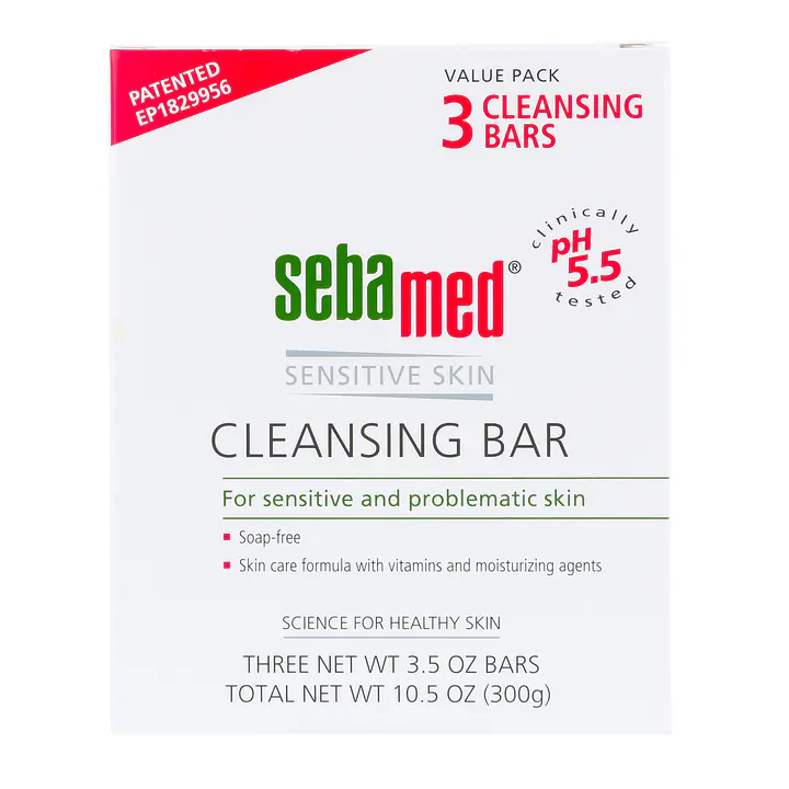 3 Pack Cleansing Bar - 300 g - Size: 100 g, Pack: 3